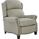 Meade Manual Recliner in Linen Gray Fabric